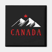 Aimant Cool Canada Montagnes Feuille d'érable canadienne  (Devant)