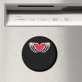 Aimant Cool Classic Funny Skeleton Mains Coeur - Valentin (In Situ (Lave-vaisselle))