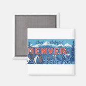 Aimant Cool Colorful Denver (Recto/Verso)