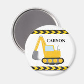 Aimant Cool Construction Véhicule Excavateur Enfants sur  (Recto/Verso)