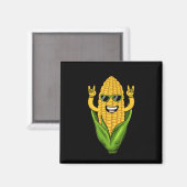 Aimant Cool Corn Art Hommes Femmes Agricultrices Danser C (Recto/Verso)