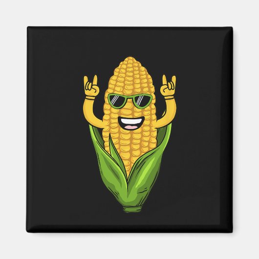 Aimant Cool Corn Art Hommes Femmes Agricultrices Danser C (Devant)