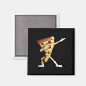 Aimant Cool Dabbing Pizza Funny Italien Pie Hip-hop Danse (Recto/Verso)