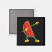 Aimant Cool Dabbing Watermelon Drôle Fruit Dancing Athlet (Recto/Verso)