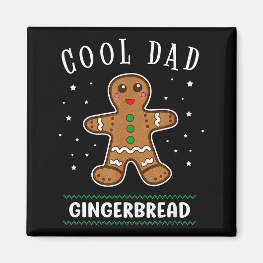 Aimant Cool Dad Gingerbread Man Cookie Family Christmas P (Devant)