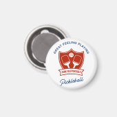 Aimant Cool de Pickleball design à porter (Recto/Verso)
