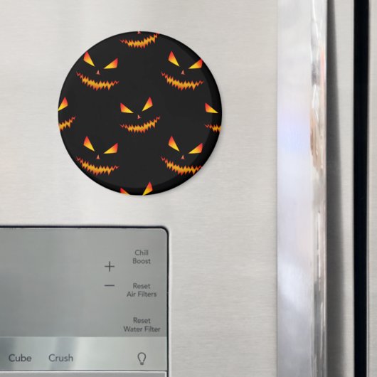 Aimant Cool effrayant Jack O'Lantern visage motif d'Hallo (In situ (réfrigérateur))