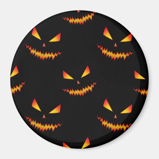 Aimant Cool effrayant Jack O'Lantern visage motif d'Hallo (Devant)