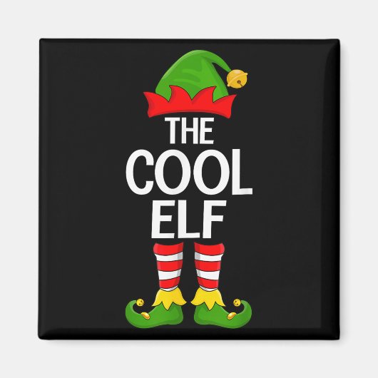 Aimant Cool Elf Xmas Correspondance Famille Elf Squad Noë (Devant)