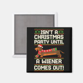 Aimant Cool Funny Wiener Dog Christmas Dachshund Holiday  (Recto/Verso)
