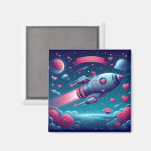 Aimant Cool/futuriste la Saint Valentin (Recto/Verso)