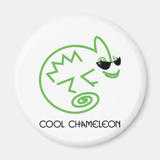 Aimant Cool Green Chameleon (Devant)