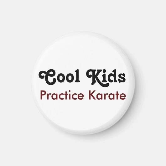 Aimant Cool Kids Practice Karaté (Devant)
