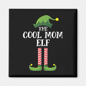 Aimant Cool Maman Elf Correspondant Famille Groupe Noël (Devant)