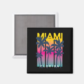 Aimant Cool Miami Florida Graphic Design Tee - shirts, I (Recto/Verso)