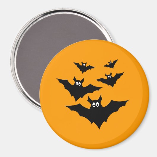 Aimant Cool mignon chauves chauves-souris Black Flying Ha (Recto/Verso)