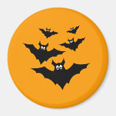 Aimant Cool mignon chauves chauves-souris Black Flying Ha (Devant)