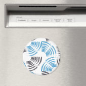 Aimant Cool, moderne, bleu abstrait tendance (In Situ (Lave-vaisselle))
