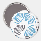 Aimant Cool, moderne, bleu abstrait tendance (Recto/Verso)