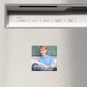 Aimant Cool moderne Faire-part de diplôme Carré photo W (In Situ (Lave-vaisselle))