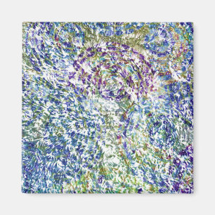 Aimant Cool, moderne, tendance coloré abstrait arrière - 