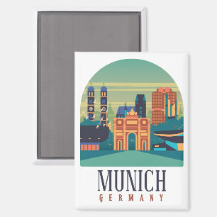 Aimant Cool Munich Allemagne Vintage voyage