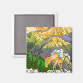 Aimant Cool oriental Ghorapani Mountain Pass Art Népal (Recto/Verso)