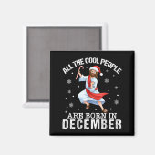 Aimant Cool People Are Born In December Christian Christm (Recto/Verso)