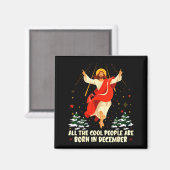Aimant Cool People Are Born In December Christian Christm (Recto/Verso)