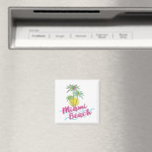 Aimant Cool Pink-Miami-Beach-Floride Graphisme (In Situ (Lave-vaisselle))