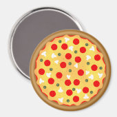 Aimant Cool plaisir pizza pepperoni champignon (Recto/Verso)