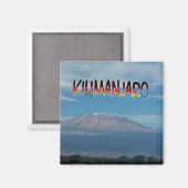 Aimant Cool Populaire grimpable à pied Mont Kilimandjaro (Recto/Verso)