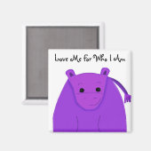 Aimant Cool Purple Hippo (Recto/Verso)