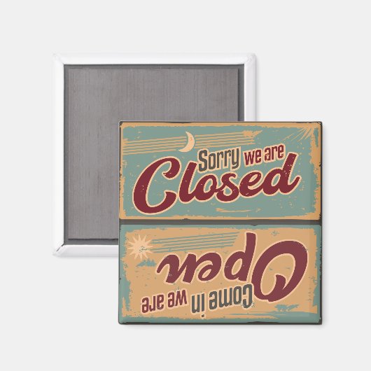 Aimant Cool rétro ouvert (Recto/Verso)