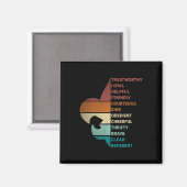 Aimant Cool Retro Vintage Style Scouting Law  (Recto/Verso)