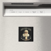 Aimant Cool Santa In Black Hat Sungles Graphic  (In Situ (Lave-vaisselle))