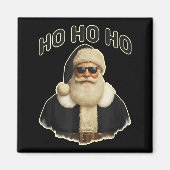 Aimant Cool Santa In Black Hat Sungles Graphic  (Devant)