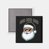 Aimant Cool Santa In Black Hat Sungles Graphic 2  (Recto/Verso)