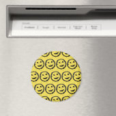 Aimant Cool Sardé Joyeux visage souriant motif jaune (In Situ (Lave-vaisselle))
