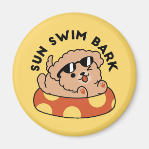 Aimant Cool Summer Chien Flottant - Jolie Puppy Pool Part