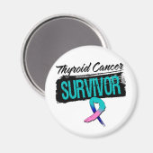 Aimant Cool Thyroïde Cancer Survivant (Recto/Verso)