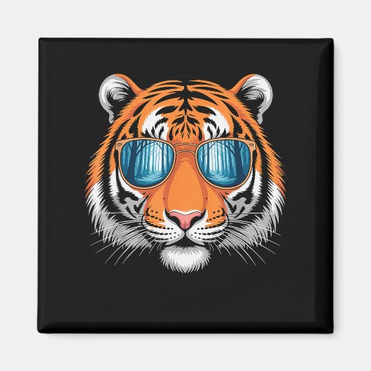Aimant Cool Tiger Costume For Men Women Kids Pattern Tige (Devant)