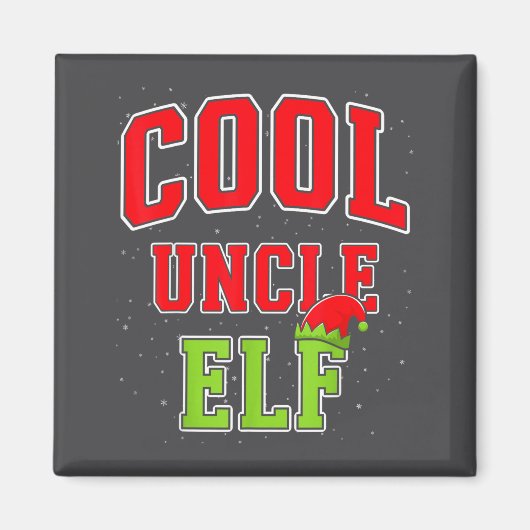 Aimant Cool Uncle Elf Christmas Family Matching Group Xma (Devant)