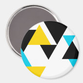 Aimant Cool, unique, tendance, urbain, triangles modernes (Recto/Verso)