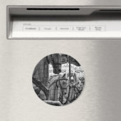 Aimant Cool, urbain, photo moderne de chevaux de carrouse (In Situ (Lave-vaisselle))