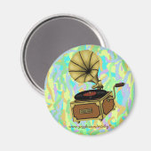 Aimant Cool vintage gramophone (Recto/Verso)