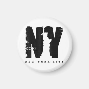 Aimant Cool Vintage New York Style Tee - shirts, New Y