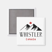 Aimant Cool Whistler Canada Mountains Maple Leaf (Recto/Verso)