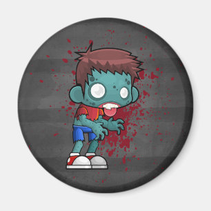 Aimant Cool Zombie Mec avec sang / Peinture