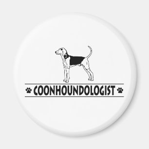 Aimant Coonhound randonneur humoristique